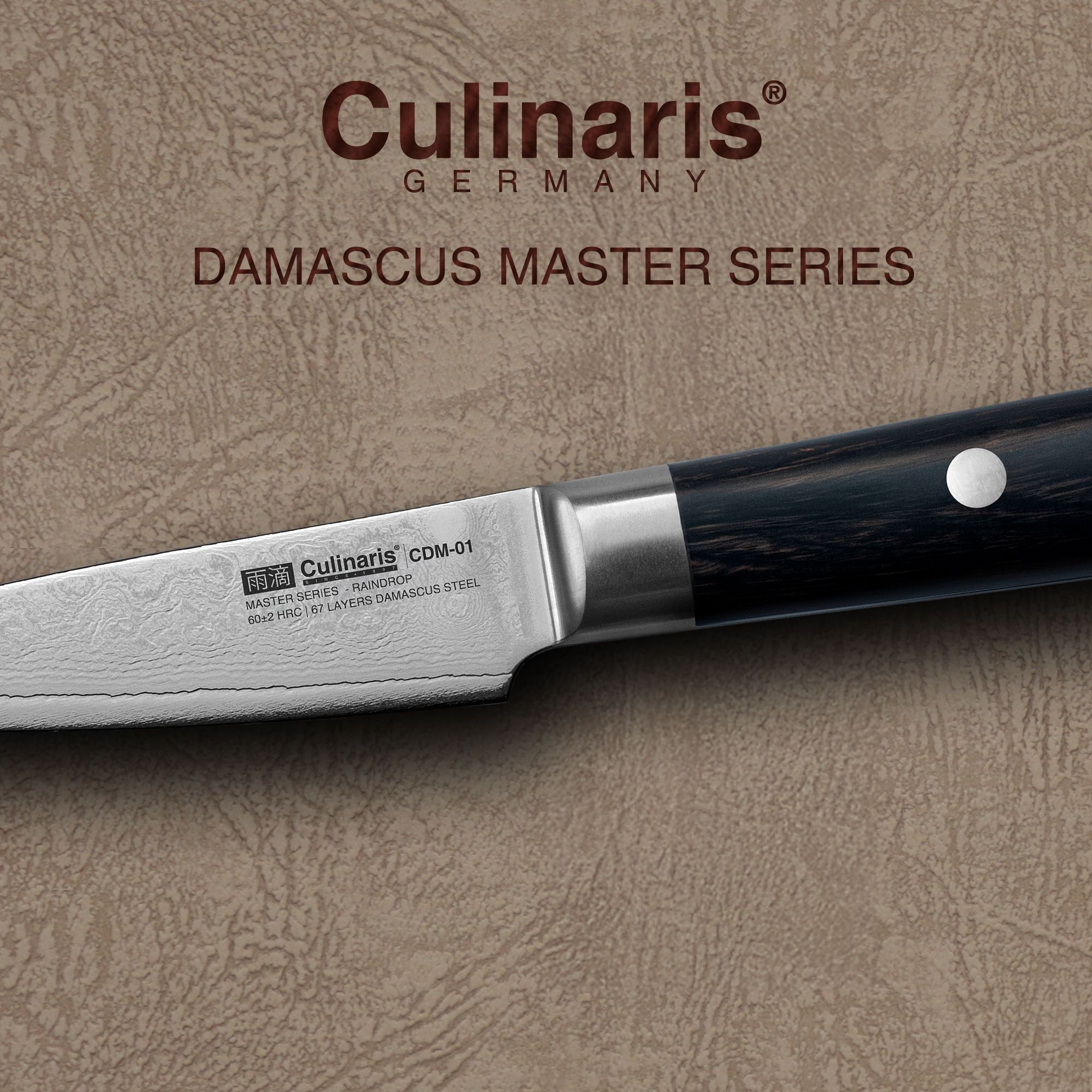 Culinaris knife set - Santoku, Paring Knife | Damascus Master Series