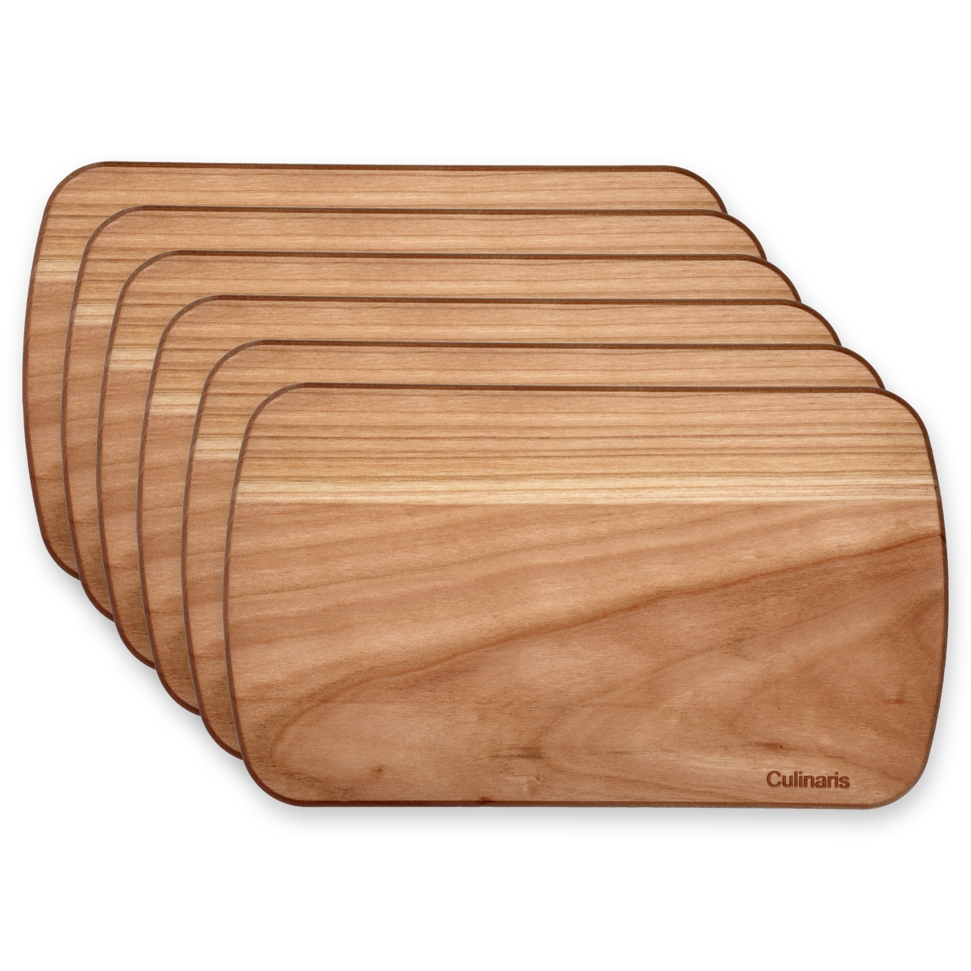 Culinaris - cutting board - cherry wood set of 6 - 24 x 14 cm