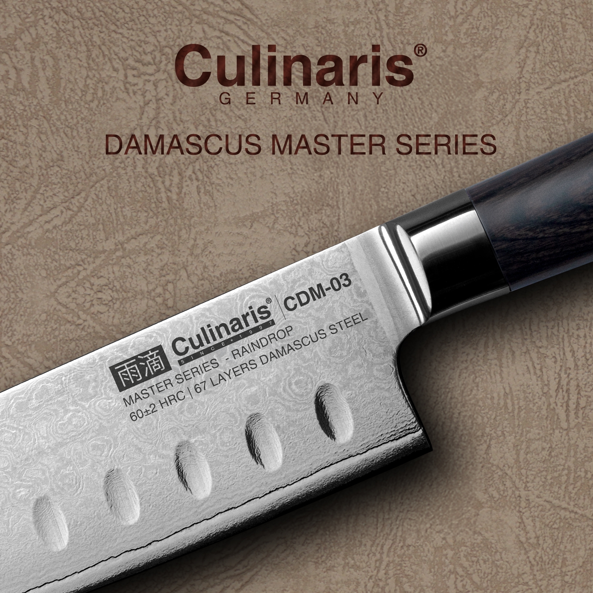 Culinaris - Santoku 18 cm | Damascus Master Series | CDM-03