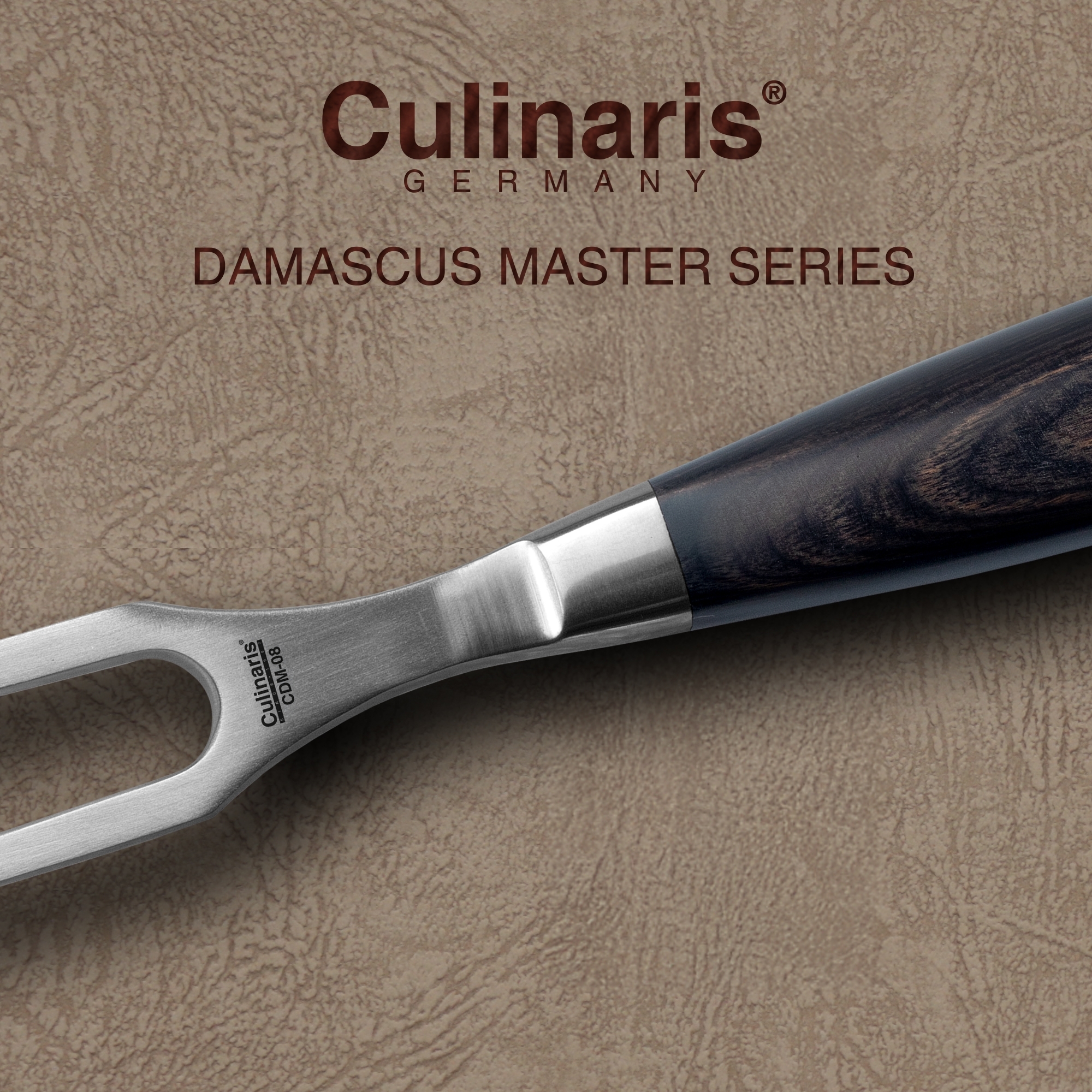 Culinaris knife set - Carving Knife, Meat Fork | Damascus Master Series