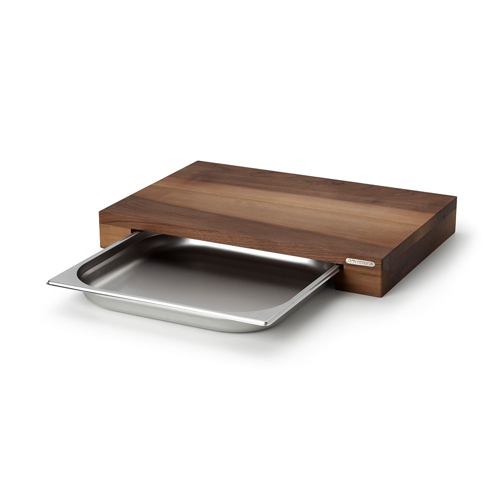 Continenta - cutting board with drawer, walnut